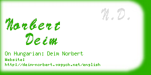 norbert deim business card